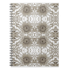 Elegante Beige Bloemige Journal Notebook Notitieboek