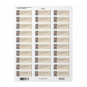 Elegante Beige Bloemranden Etiket (Full Sheet)