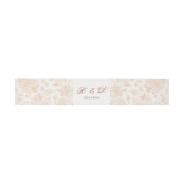 Elegante Beige Bloemrijke Minimale Script Botanisc Uitnodigingen Wikkel (Vlak)