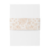 Elegante Beige Bloemrijke Minimale Script Botanisc Uitnodigingen Wikkel (Achterkant Voorbeeld)