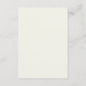 Elegante Beige Bloemrijke Script Bruiloftdetails Informatiekaartje (Achterkant)