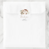 Elegante Beige Boho Pampagras Bedankt Sticker (Tas)