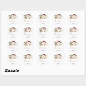 Elegante Beige Boho Pampasgras Bedank Sticker (Vel)