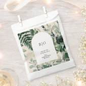 Elegante Beige Botanische bladeren bruiloft dank u Bedankzakje (Geknipt)