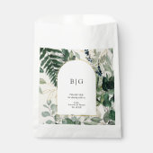 Elegante Beige Botanische bladeren bruiloft dank u Bedankzakje (Voorkant)