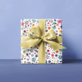 Elegante Beige Botanische Bloemen Wildflower Garde Cadeaupapier