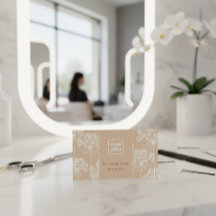 Elegante Beige Botanische Kapper