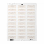 Elegante Beige Calligrafie Etiket (Full Sheet)