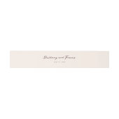 Elegante Beige Calligrafie Uitnodigingen Wikkel (Vlak)