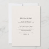 Elegante Beige Classic Wedding Save The Date (Achterkant)
