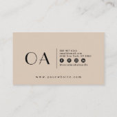 Elegante Beige Cream Neutral Boho Modern 6 Punch Klantenkaartje (Achterkant)