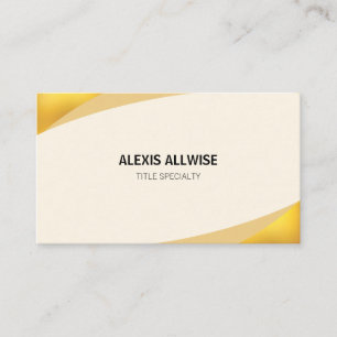 Elegante Beige Crème en Goud Visitekaartje