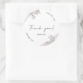 Elegante Beige Custom Text Tank U Ronde Sticker (Tas)
