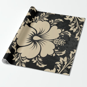Elegante beige damast Kerst elegant Cadeaupapier