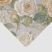 Elegante  beige en crème Rozen Tissuepapier (Detail)