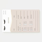 Elegante beige en gouden Lash Client Post-it® Note (Voorkant)