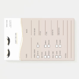 Elegante beige en gouden Lash Client Post-it® Note