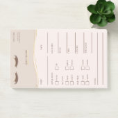 Elegante beige en gouden Lash Client Post-it® Note (Kantoor)