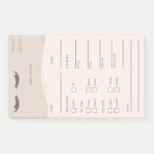 Elegante beige en gouden Lash Client Post-it® Note (Voorkant)