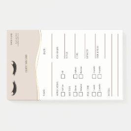 Elegante beige en gouden Lash Client Post-it® Note