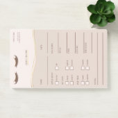 Elegante beige en gouden Lash Client Post-it® Note (Kantoor)