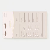 Elegante beige en gouden Lash Client Post-it® Note (Voorkant)