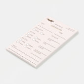 Elegante Beige en gouden Wimper Client Post-it® No Notes (Schuin)