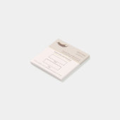Elegante beige en gouden wimperafspraak post-it® notes (Schuin)