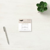Elegante beige en gouden wimperafspraak post-it® notes (Kantoor)
