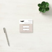 Elegante beige en gouden wimperafspraak post-it® notes (Kantoor)