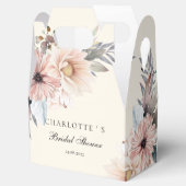 Elegante, beige en pastel boho bruidsdouche bedankdoosjes (Geopend)