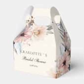 Elegante, beige en pastel boho bruidsdouche bedankdoosjes (Voorkant Zijde)