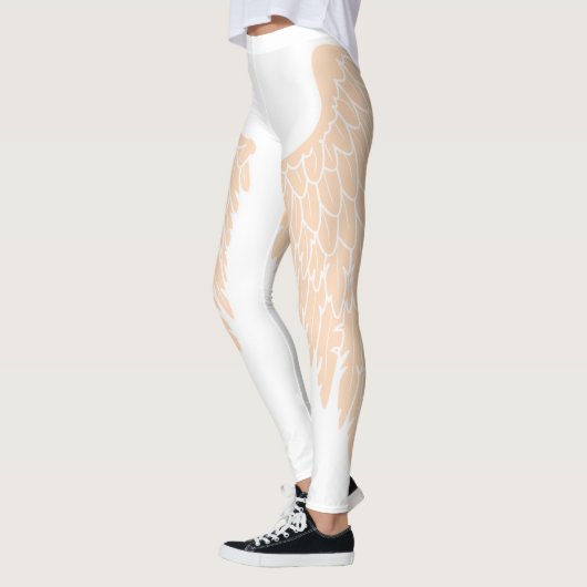 Elegante Beige Engel Wings Leggings (Links)