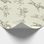 Elegante  Beige Equestrian Cadeaupapier (Hoek)
