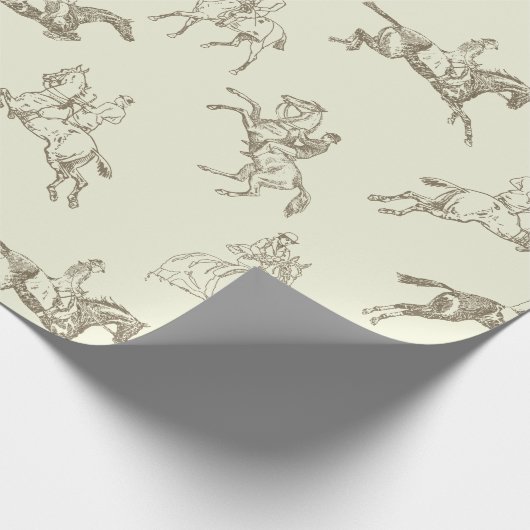 Elegante  Beige Equestrian Cadeaupapier (Hoek)