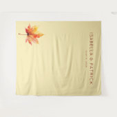 Elegante Beige Esdoornblad Wandkleed (Voorkant (horizontaal))