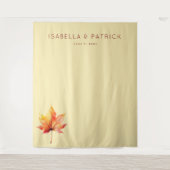 Elegante Beige Esdoornblad Wandkleed (Voorkant)