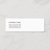 Elegante Beige Faux Gold Line Consultant Mini Visitekaartje (Achterkant)