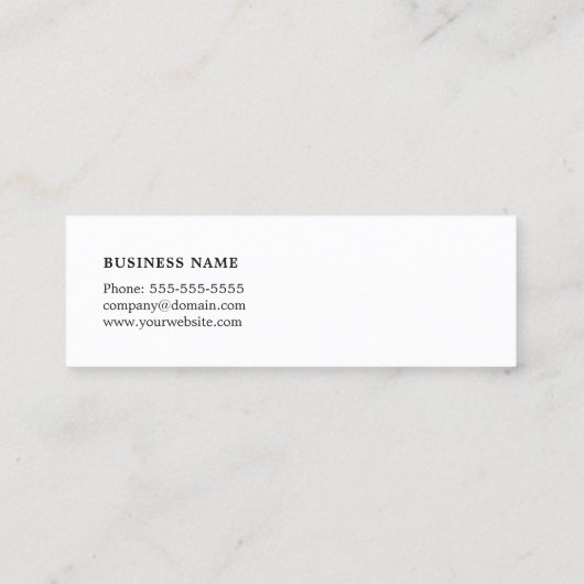 Elegante Beige Faux Gold Line Consultant Mini Visitekaartje (Achterkant)