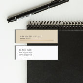 Elegante Beige Faux Gold Line Consultant Mini Visitekaartje