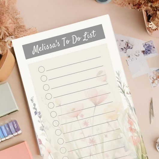 Elegante Beige Flora Waterverf Wildflower Post-it® Notes
