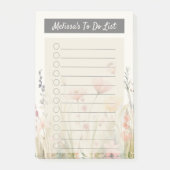 Elegante Beige Flora Waterverf Wildflower Post-it® Notes (Voorkant)