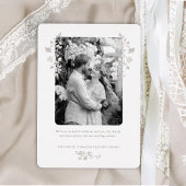 Elegante Beige Floral Save the Date Folie Uitnodiging