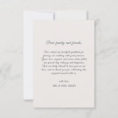 Elegante Beige Foto Bruiloft Bedankkaart (Achterkant)