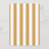 Elegante beige gestreepte details informatiekaartje (Achterkant)