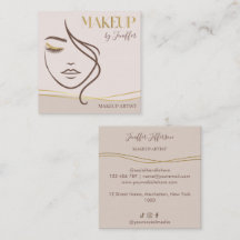 Elegante Beige & Goud Make-up artiest Zakelijke Ka