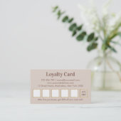 Elegante Beige & Goud PMU Loyalty (Staand voorkant)