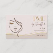 Elegante Beige & Goud PMU Loyalty (Achterkant)