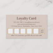 Elegante Beige & Goud PMU Loyalty (Voorkant)
