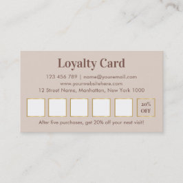 Elegante Beige & Goud PMU Loyalty